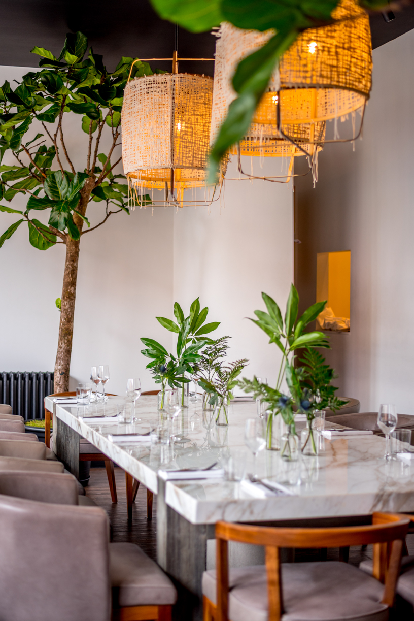 Photo of Angelina Restaurant interior design and architecture by Bruna Balodis photography in Hackney/London