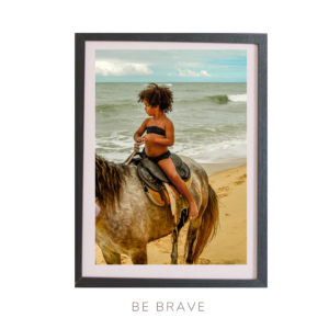 Wall Art print - Brave girl on the horse - Bahia Brasil - By Bruna Balodis Photography